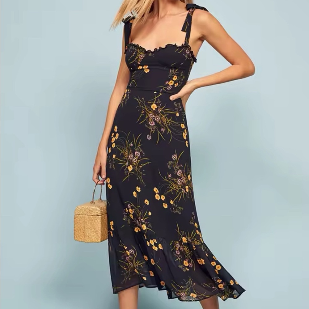 Navy Floral Sundress
